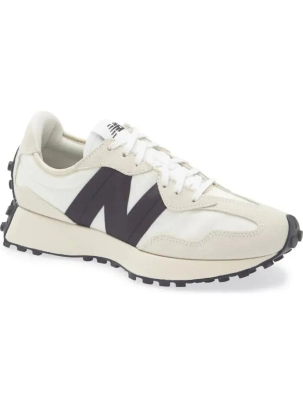 NEW BALANCE 327 Suede/Mesh Sneakers - Color White / Black Womens Size 7 US NWT